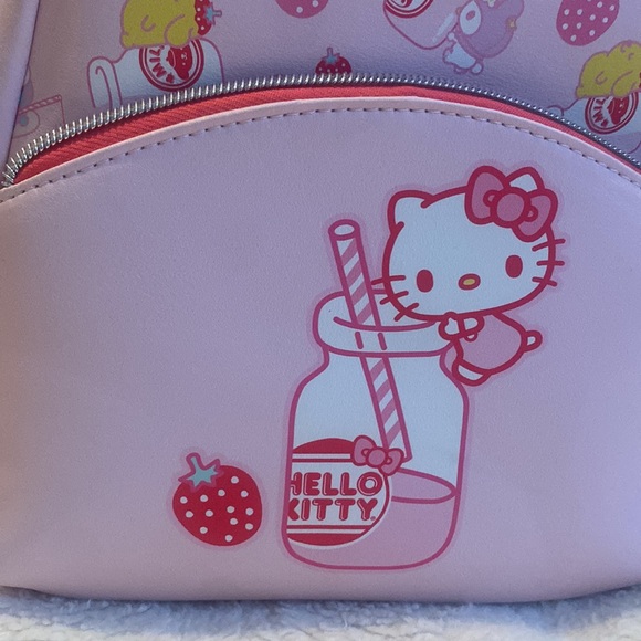 Loungefly Hello Kitty Strawberry Milk Backpack - Picture 2 of 4